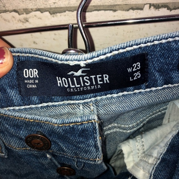 Hollister distressed boyfriend low rise vintage stretch jeans size 23W 25L​​​ - Picture 3 of 6